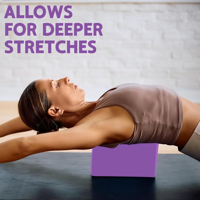MBKHFLL Yoga Block - Supportive Latex-Free Eva Foam - Soft Non-Slip Surface with Beveled Edges for Yoga, Pilates, Meditation - Yoga Accessories for Stability, Balance, Deepen Stretches - Image 4